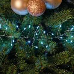 Guirlande lumineuse 12 m 960 Micro LED câble argent Luxe Blanc froid