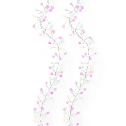 Guirlande lumineuse 6 m 480 Micro LED câble argent Luxe Tricolore Rose, blanc chaud et froid