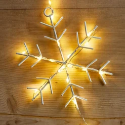 Guirlande lumineuse 2,25 m 160 micro LED Cristaux de neige Blanc chaud