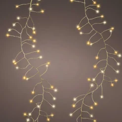 Guirlande lumineuse 6 m 480 Micro LED câble or Luxe bicolore Blanc chaud et froid