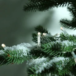 Guirlande lumineuse à piles 14,30 m 192 LED câble transparent Durawise Blanc chaud