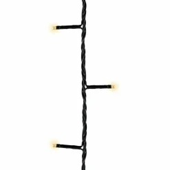 Guirlande lumineuse à piles 27,50 m 368 LED câble noir Durawise Blanc chaud