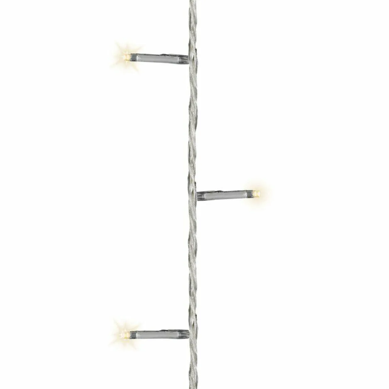 Guirlande lumineuse à piles 3,50 m 48 LED câble transparent Durawise Blanc chaud