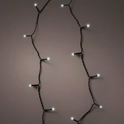 Guirlande lumineuse à piles 7,10 m 96 LED câble noir Durawise Blanc froid