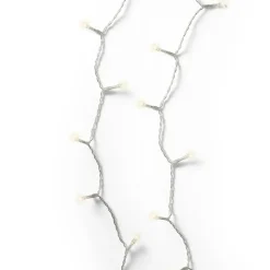 Guirlande lumineuse à piles 7,10 m 96 LED câble transparent Durawise Blanc chaud