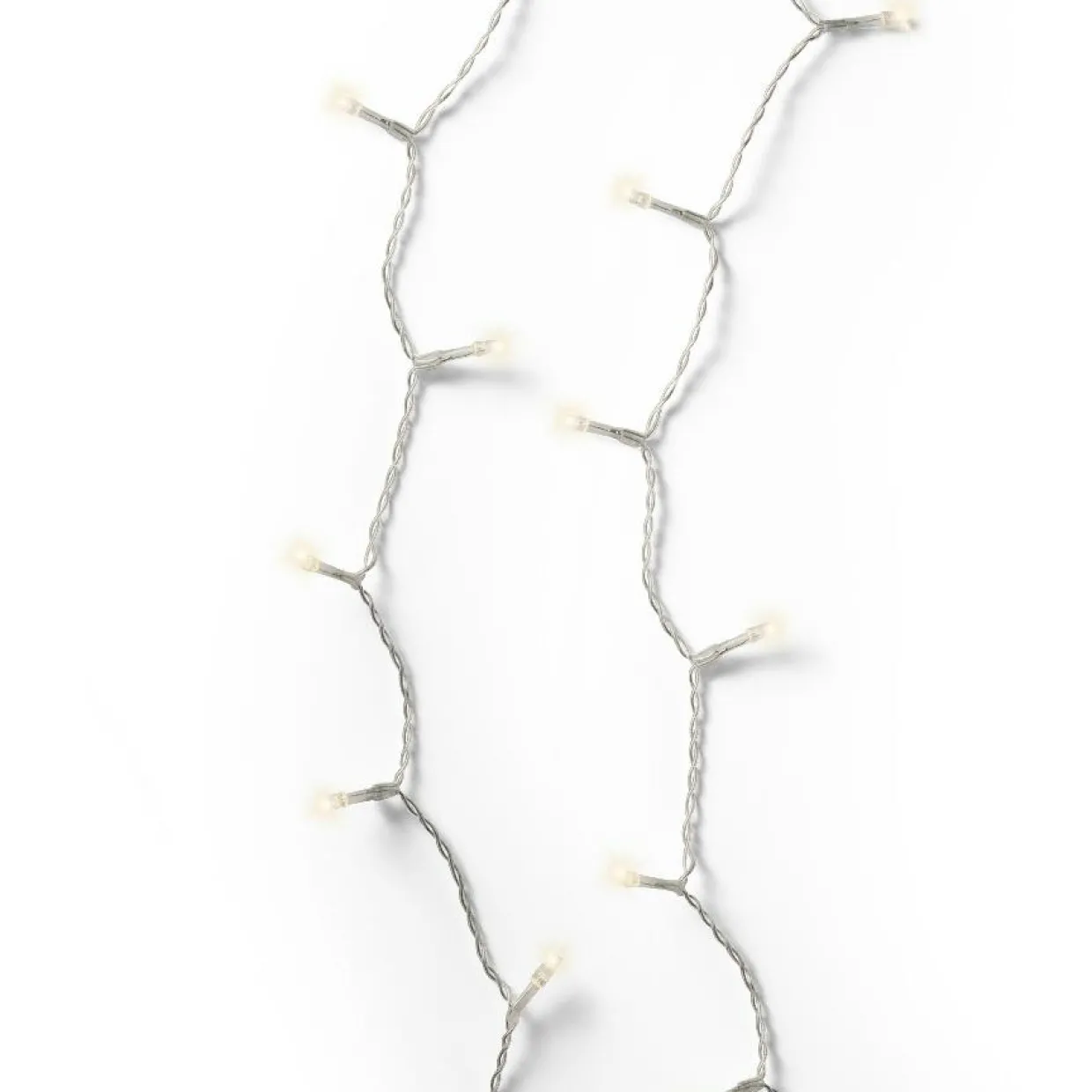 Guirlande lumineuse à piles 7,10 m 96 LED câble transparent Durawise Blanc chaud