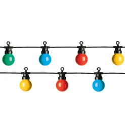 Guirlande lumineuse connectable jardin 9,5 m 20 LED Guinguette Garden Multicolore