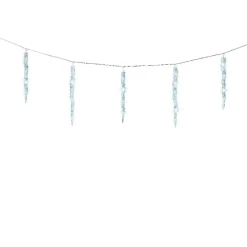 Guirlande lumineuse connectable 3,60 m 60 LED câble transparent Glaçons effet Flash Blanc froid