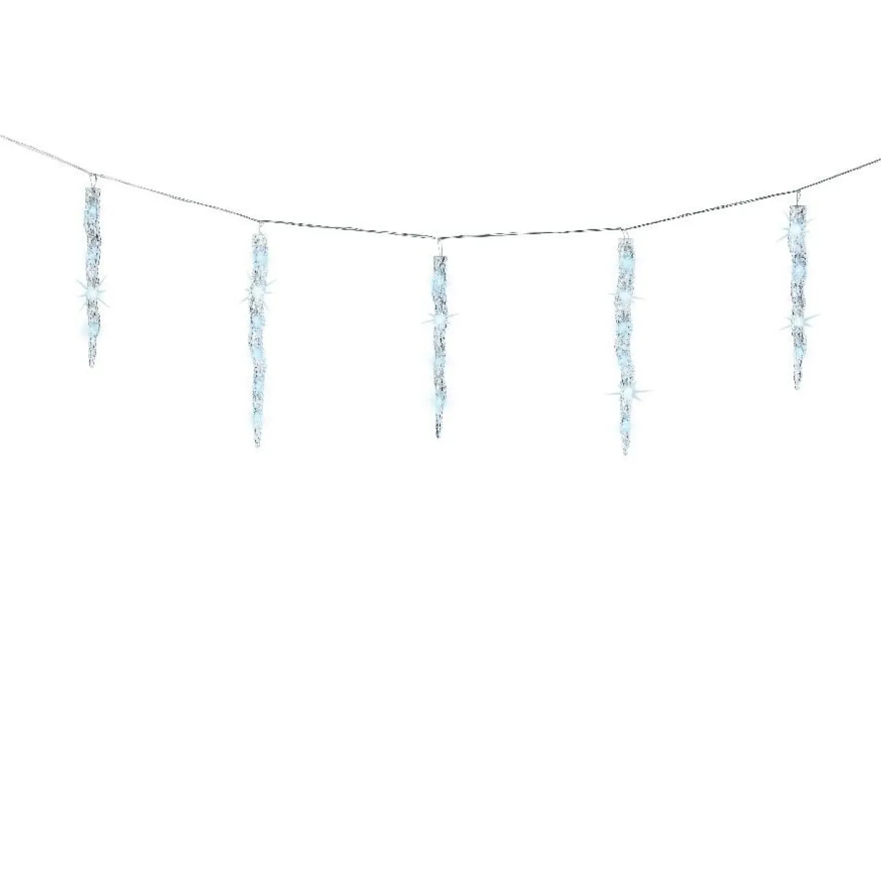Guirlande lumineuse connectable 3,60 m 60 LED câble transparent Glaçons effet Flash Blanc froid