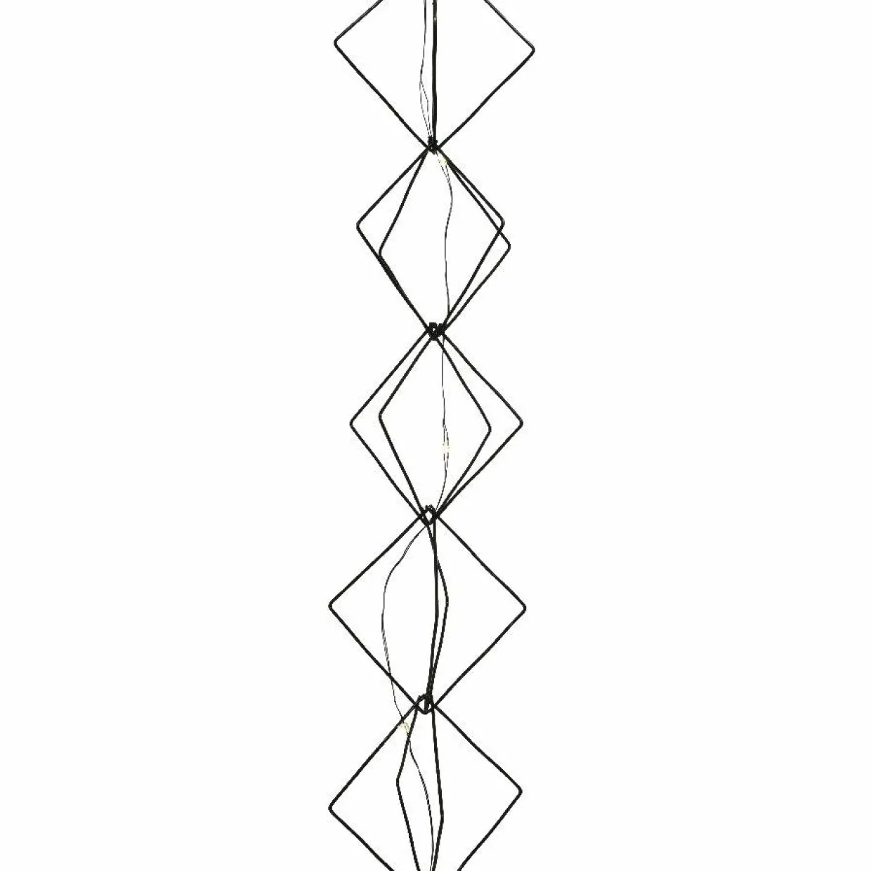 Guirlande lumineuse déco à piles 1,9 m Carrés Blanc chaud