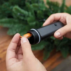 Guirlande lumineuse Durawise à piles 14,98 m 600 LED câble noir Blanc chaud