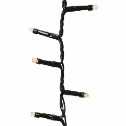 Guirlande lumineuse Durawise à piles 17,90 m 240 LED câble noir Blanc chaud