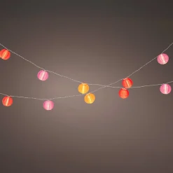 Guirlande lumineuse extérieure à piles 10 LED (2,7 m) Lanternes chinoises Multicolore