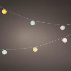 Guirlande lumineuse extérieure à piles 20 LED (9,5 m) Lanternes chinoises Multicolore