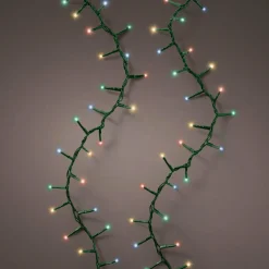 Guirlande lumineuse raccordable 11 m 500 LED câble vert Compact Multicolore