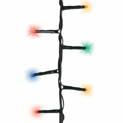 Guirlande lumineuse raccordable 11 m 500 LED câble vert Compact Multicolore