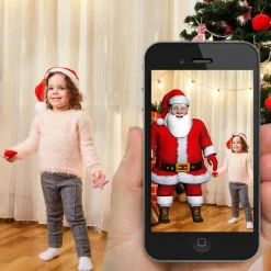 Guirlande lumineuse réalité augmentée 12 m 200 LED câble transparent Blanc froid