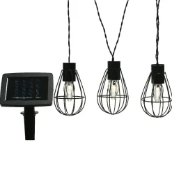 Guirlande lumineuse solaire en métal 3,5 m 8 LED Indus Blanc chaud