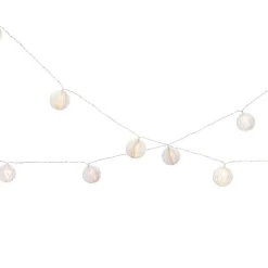 Guirlande lumineuse sur piles 2,25 m 10 LED Lanterne papier magnetique Blanc chaud