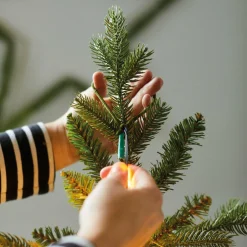 Guirlande rideau pour sapin H1,80 m 408 Micro LED câble argent Blanc chaud