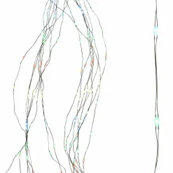 Guirlande rideau pour sapin H2,40 m 832 Micro LED câble vert Multicolore