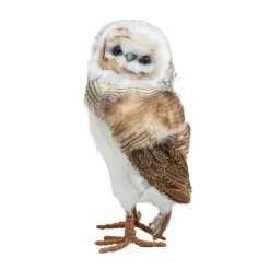 Hibou de Noël à poser (H49 cm) Pipa plumage beige