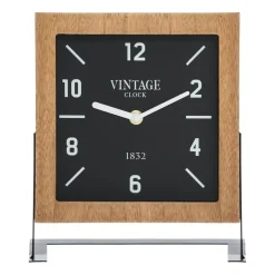 Horloge à poser en bois (H23 cm) Silence Vintage