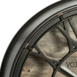 Horloge murale (D21 cm) Vintage Marron patiné