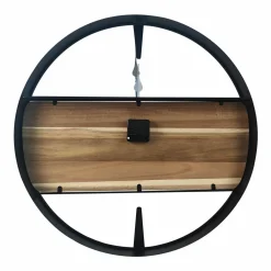 Horloge murale en bois et métal (D57 cm) Nya Noir