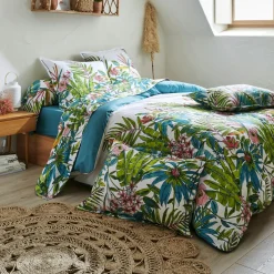 Housse de couette coton (240 x 220 cm) Sumatra Paon Multicolore