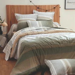 Housse de couette coton (280 x 240 cm) Niagara Vert kaki