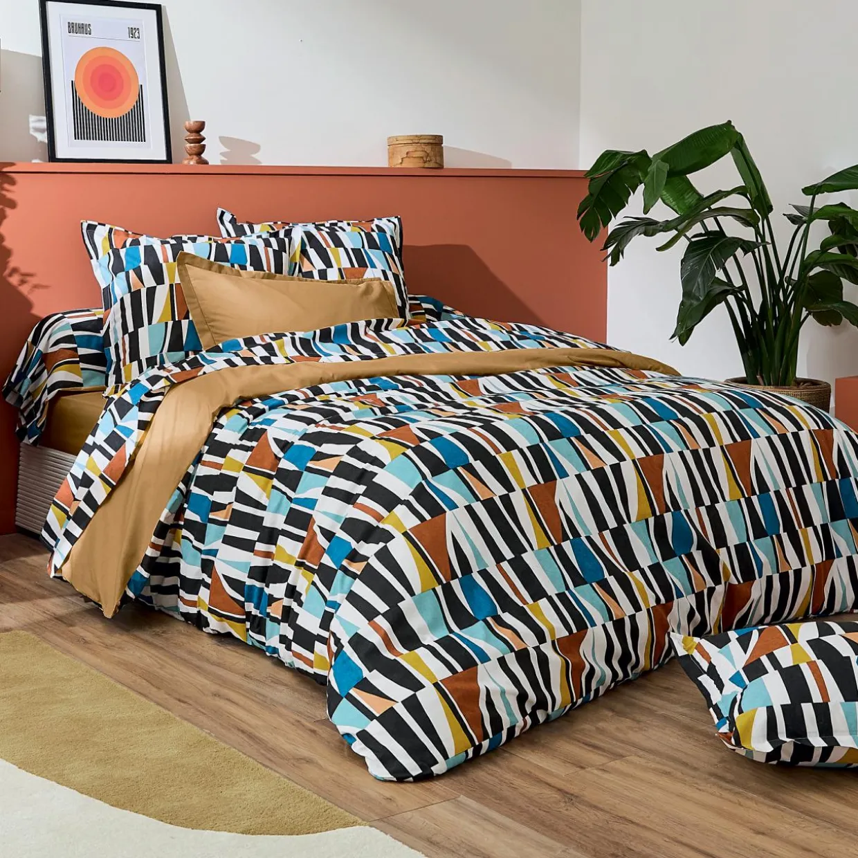Housse de couette coton (260 x 240 cm) Pietro Multicolore