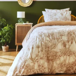 Housse de couette coton (140 x 200 cm) Lara Marron