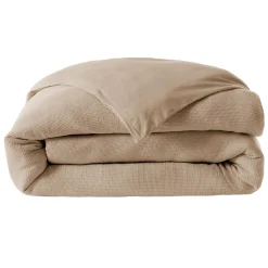 Housse de couette coton nid d'abeille (200 x 200 cm) Eva Ficelle