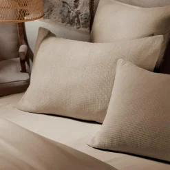 Housse de couette coton nid d'abeille (200 x 200 cm) Eva Ficelle