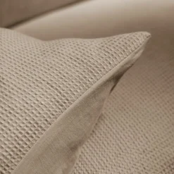 Housse de couette coton nid d'abeille (260 x 240 cm) Eva Ficelle