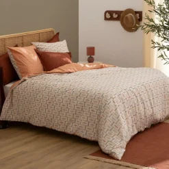 Housse de couette et deux taies coton (240 x 220 cm) Posei Multicolore
