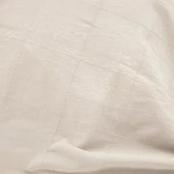 Housse de couette et deux taies d'oreiller coton lavé (260 x 240 cm) Linella Ivoire