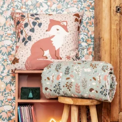 Housse de couette et deux taies enfant coton (240 x 220 cm) Tamia Multicolore