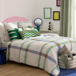 Housse de couette et deux taies coton (240 x 220 cm) Ritchi Multicolore