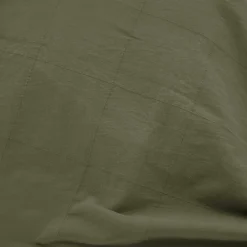 Housse de couette et deux taies d'oreiller coton lavé (260 x 240 cm) Linella Vert sauge