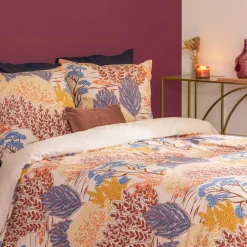 Housse de couette et deux taies coton (240 x 220 cm) Walaa Multicolore