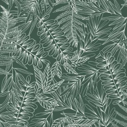 Housse de couette et deux taies coton (260 x 240 cm) Tropik Verte