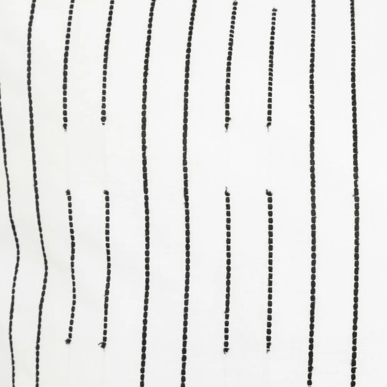 Housse de couette et deux taies coton (240 x 220 cm) Dobby Noire