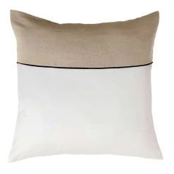 Housse de couette et deux taies d'oreiller coton (240 x 220 cm) Gabrielle Beige