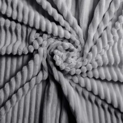 Housse de couette et deux taies d'oreiller flanelle (240 x 220 cm) Veloutea Gris anthracite