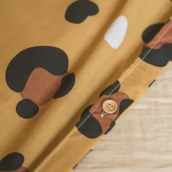 Housse de couette et deux taies enfant coton (200 x 200 cm) Lola Caramel