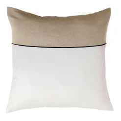 Housse de couette et deux taies d'oreiller coton (260 x 240 cm) Gabrielle Beige