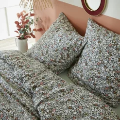 Housse de couette et deux taies coton (260 x 240 cm) Malia Multicolore