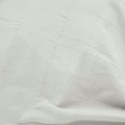 Housse de couette et deux taies d'oreiller coton lavé (260 x 240 cm) Linella Blanc